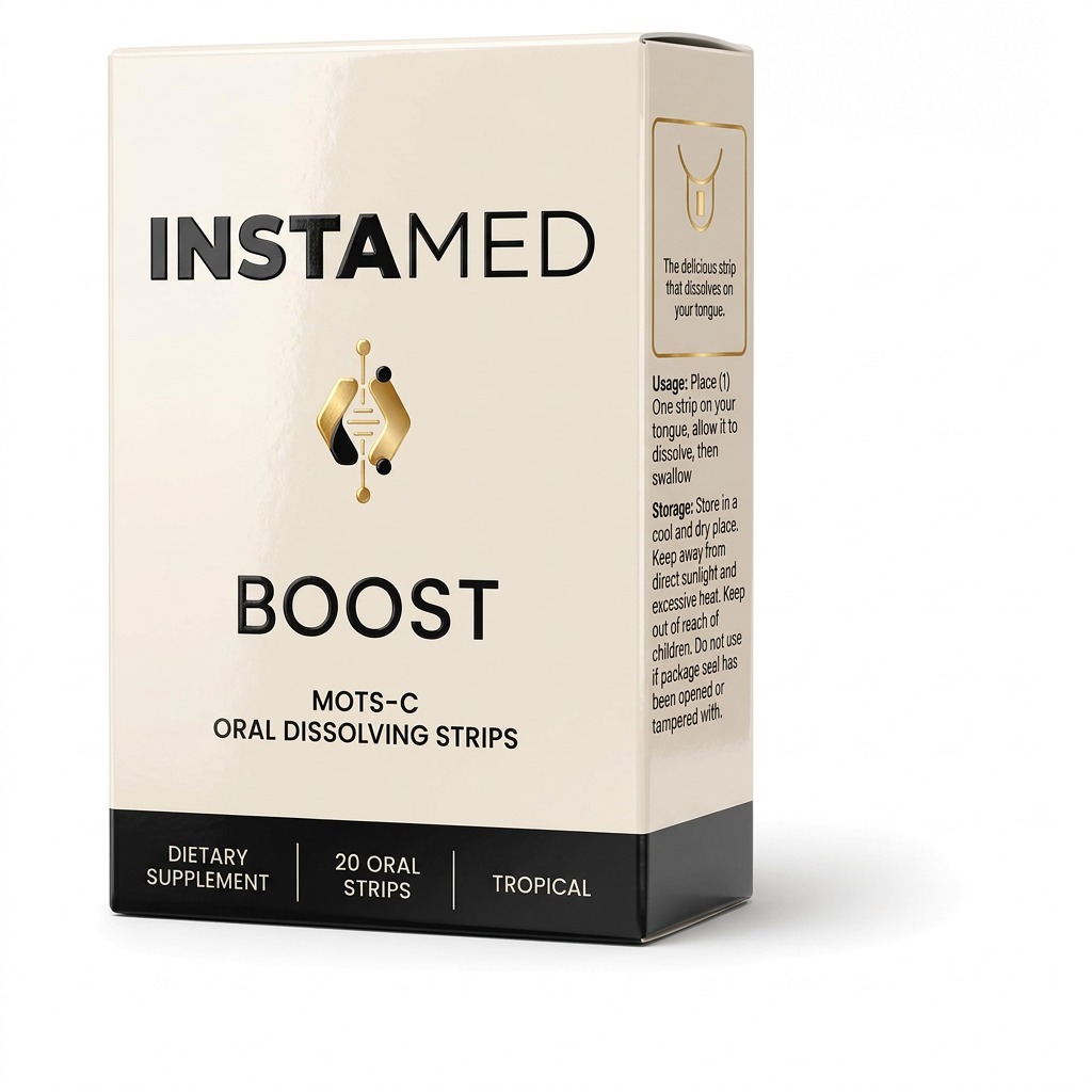 BOOST MOTS-c oral dissolving strips box, 20 strips, tropical flavor